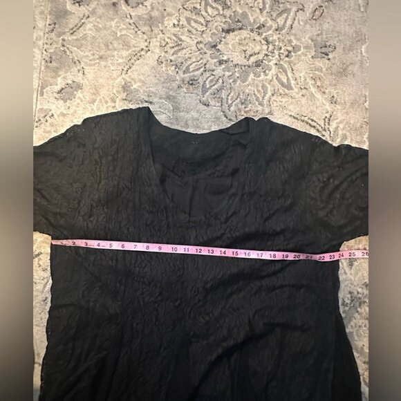 Herstyle unique Black Boho whimsigoth gothcore gothic lace layered dress size 1X - Picture 9 of 10